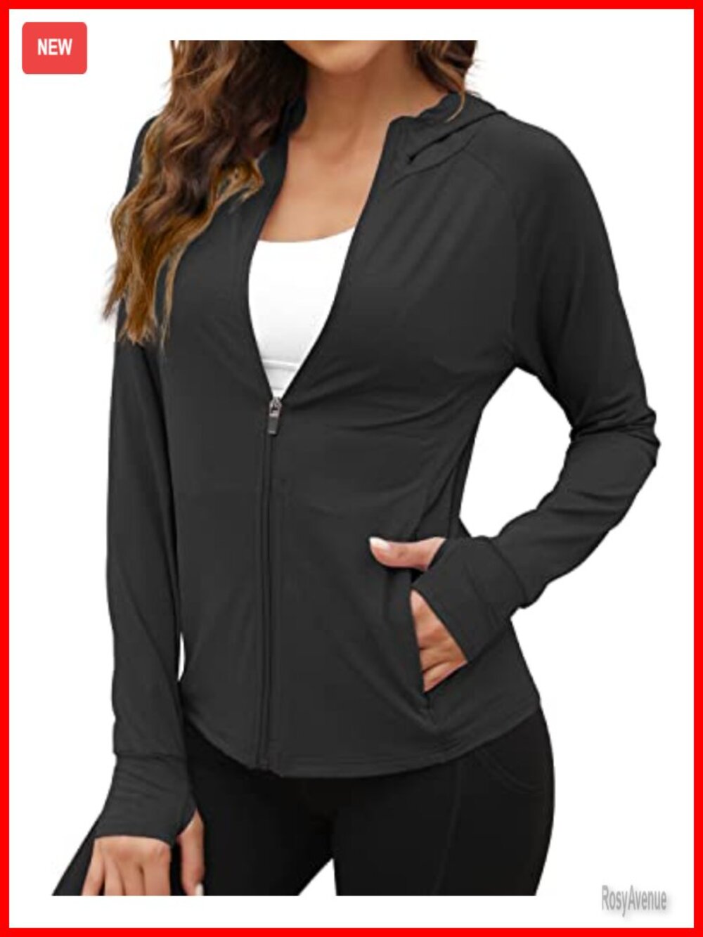 We1Fit Women's UPF 50+ Sun Protection Hoodie Jacket Zip Athletic Running Hiking